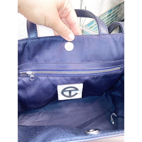 TELFAR MEDIUM Shopping Bag - NAVY 15” x 19” Shopper Tote - Picture 9 of 15